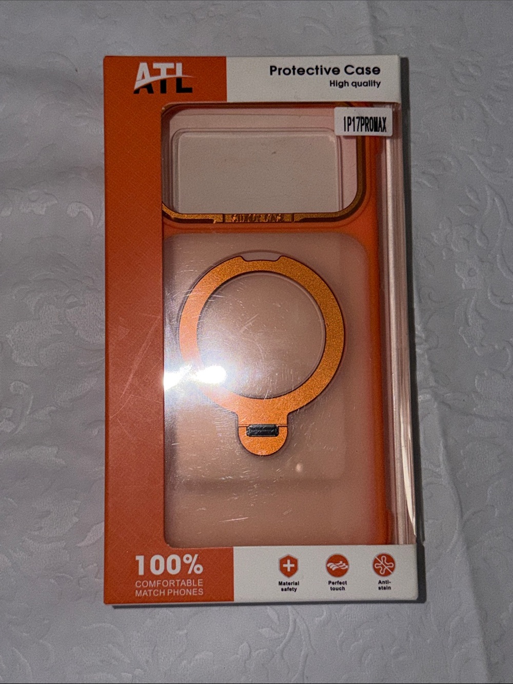 IPHONE 17 PRO MAX CHASE NWT Protective Phone Case with Orange Ring Holder
